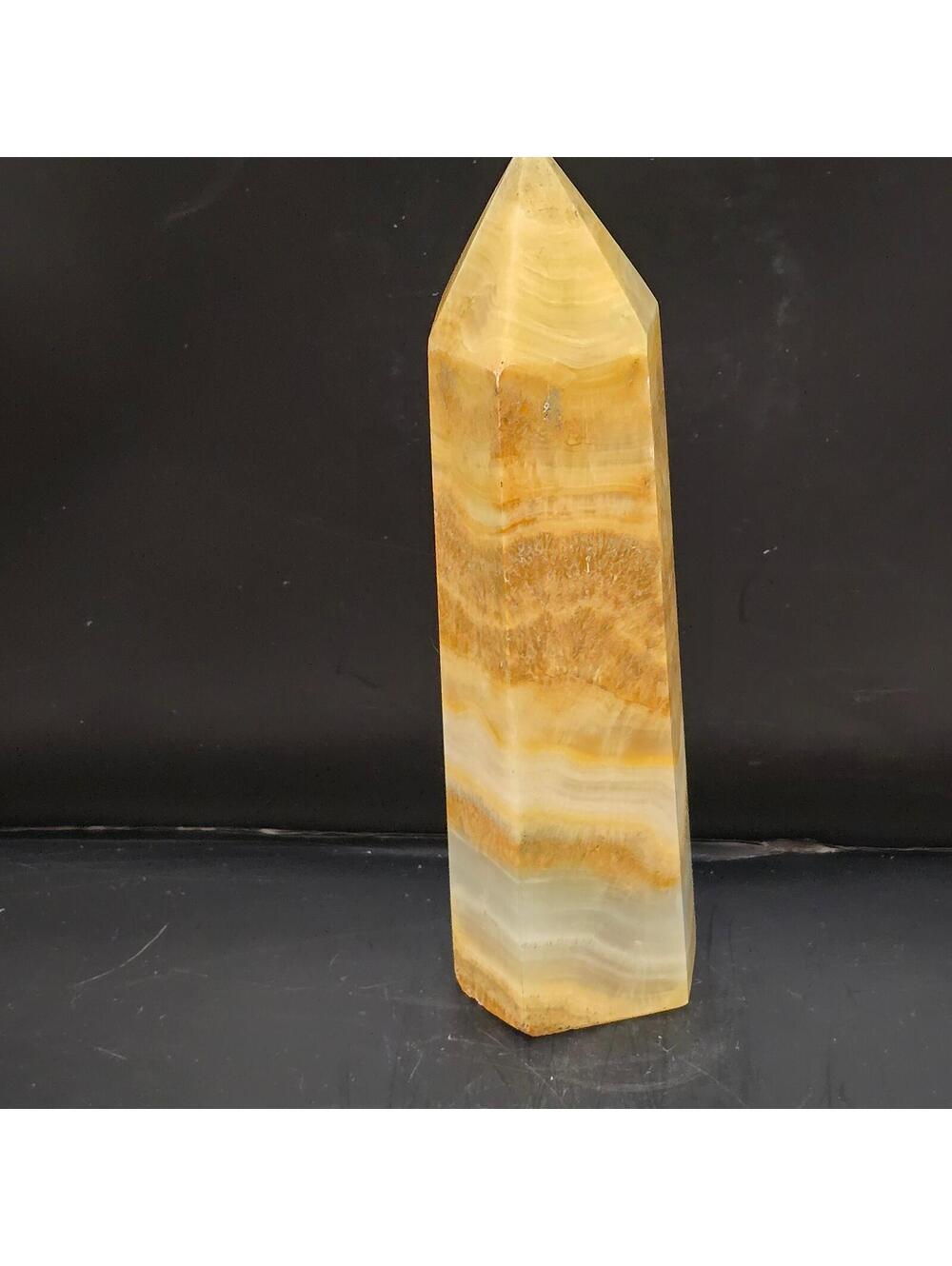 241. Fat 6.5" Orange Calcite Tower